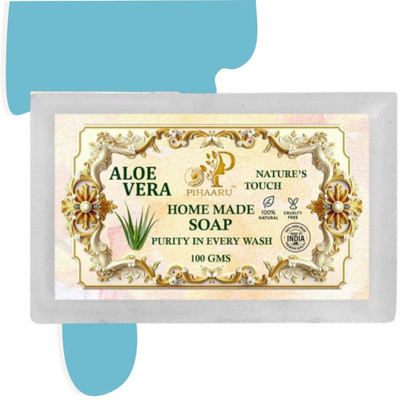 Pihaaru Green Essence Aloe Vera Soap Organic Glow Bar(100g)[(100 g)