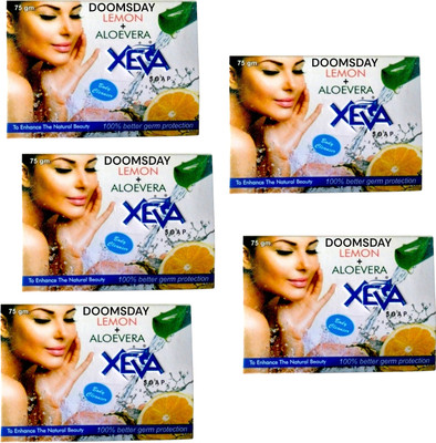 DOOMSDAY XE-NA SOAP WITH LEMON + ALOEVERA TO ENHANCE THE NATURAL BEAUTY PACK OF 5(5 x 75 g)