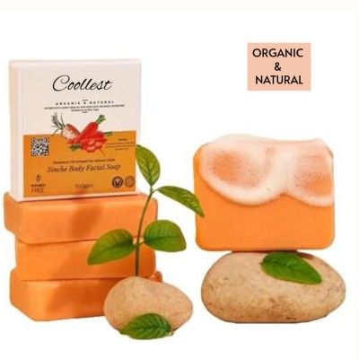 coollest skincare soap	Organic Herbal Soap for Gentle Daily Cleansing(4 x 100 g)