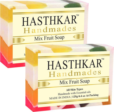 HASTHKAR Handmades Glycerine Mix Fruit Soap-125gm pack of 2(2 x 125 g)