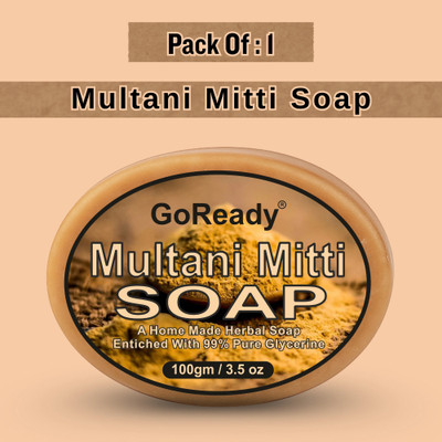 GoReady Multani Mitti Laxury Facial & Scrubbing Soap Pack of 1(100 g)