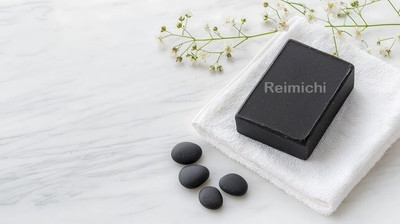 REIMICHI Charcoal Soap Reduces Acne, Scars, and Blackheads Deeply Cleanses and Detoxifies(125 g)