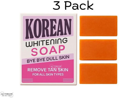 ACTIWOW Korean Soap with Herbal Whitening Glow 3PCS(3 x 33.33 g)