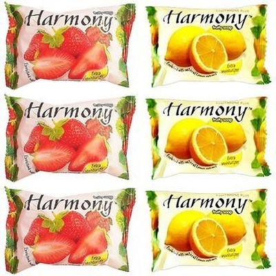 cezliar Harmony SOAP STRWBERRY & LEMON SOAP WITH EXTRA MOISTURIZER (PACK OF 12 PCS)(6 x 75 g)