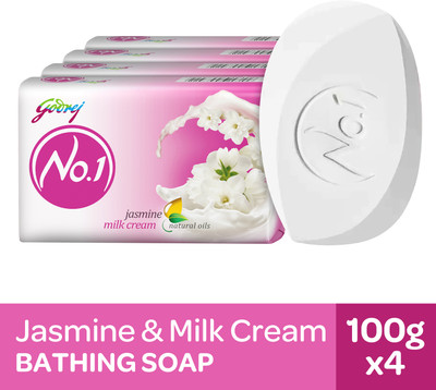 Godrej No.1 Jasmine Milk Cream Bathing Soap_8(8 x 100 g)