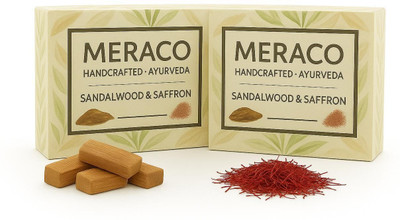 meraco Sandalwood and Saffron Magic Soap For Ghar,Glowing & Refreshing Skin For Detan(2 x 100 g)
