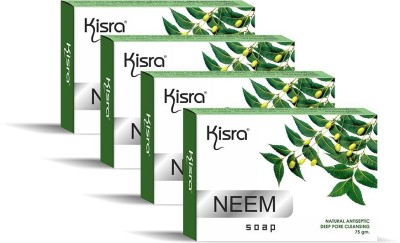 KISRA Natural Neem Soap(4 x 75 g)