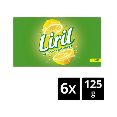 Liril Lime and Tea Tree Oil Bath Soaps,Paraben Free Soap Bar(6 x 125 g)