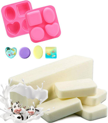 ZOVISU Pure And Natural Goat Milk Glyserine Melt And Soap Base With Mop(500 g)