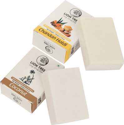 Lion Tree Handmade Chandan Haldi & Coconut Soap With Goodness Of Kokum Butter & Vitamin E(2 x 110 g)