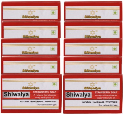 shiwalya natural glow skin strawberry bath soap !! with pure oil soap !!(10 x 100 g)