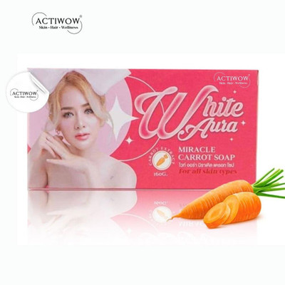 ACTIWOW White Aura Beauty Soap Hydrating for Smooth Complexion Carrot Formula(100 g)