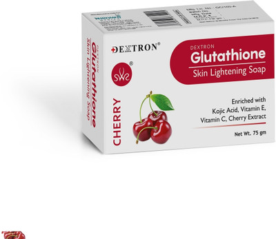 DEXTRON Glutathione Skin Lightening Soap Enriched With Cherry Skin Brighten Face Glow(75 g)