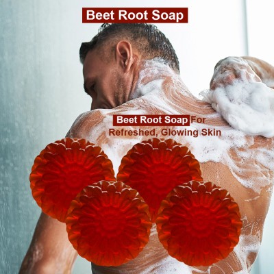 panthi Pomegranate Power Beet Root Bath Soap (100GM) (PACK OF 4)(4 x 100 g)