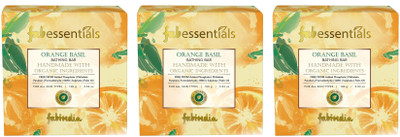 fabessentials Orange Basil Organic Handmade Bathing Bar,100g x Pack of 3(3 x 100 g)