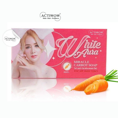 ACTIWOW White Aura Beauty Soap Invigorating with Vitamin Boost Carrot Formula(100 g)