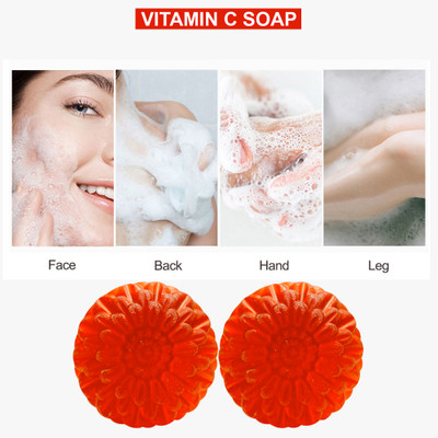 TERIHAR Vitamin C soap for pimples - Natural skin care soap (100 g) (100GM) (PACK OF 2)(2 x 100 g)