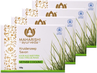 MAHARISHI ayurveda Khus Soap Soft and Radiant Skin Nourishing Cleansing Healthy Bright Skin(4 x 100 g)