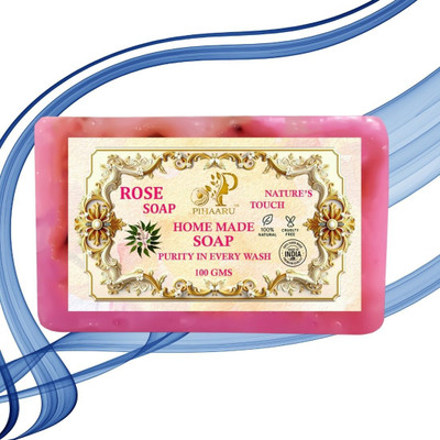 Pihaaru Rose Essence Handmade Soap – For Smooth Skin (100gm),(100 g)