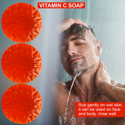 Groovy Vitamin C Soap for Skin Whitening, with Vitamin C soap for Pimple (PACK OF 3)(3 x 100 g)