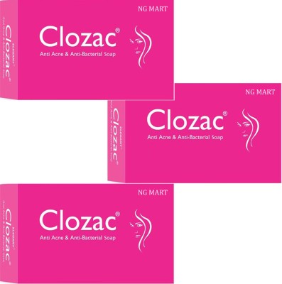 NG MART CLAOZAC ACNE SOAP FOR ACNE /PIMPLES /SKIN CLEANSING PACK OF - 3(3 x 75 g)