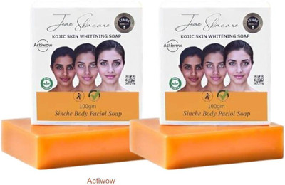 ACTIWOW Jiore Skincare Sinche Kojic Soap for Deep Skin Treatment Combo Set A01(2 x 100 g)