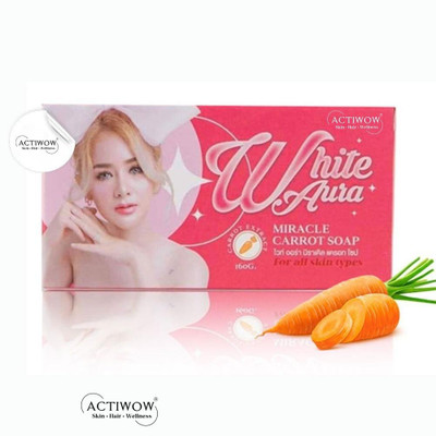 ACTIWOW White Aura Beauty Soap Glowing with Herbal Essence Carrot Formula(100 g)