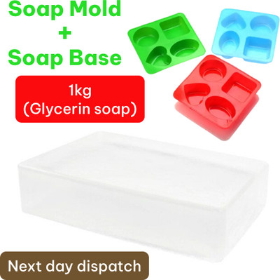 fresheasily Moisturizing Clear Glycerine Soap Kit – Soap Base & Mould 1 KG(1000 g)