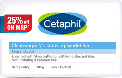 Cetaphil Cleansing Moisturizing Syndet Bar - (100gm)(100 g)