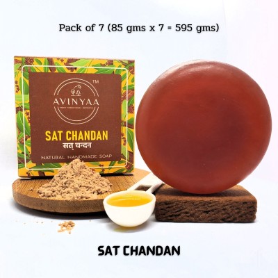 avinyaa Sat Chandan Exceptionally Made Bar with Sandalwood Oil and Powder(7 x 85 g)