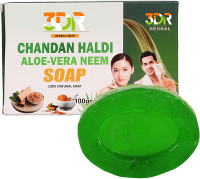3DR Haldi Chandan Skin Cleanser Soap with Aloe Vera & Neem(100 g)