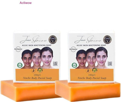 ACTIWOW Jiore Skincare Sinche Kojic Soap for Soft, Bright Skin for Women & Men Combo A02(2 x 100 g)