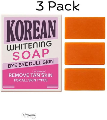 ACTIWOW Korean Soap with Natural Glow Skin 3PCS(3 x 33.33 g)
