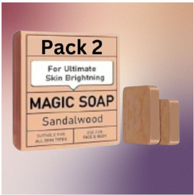 Agonize Magic Soap | Herbal Kesar & Chandan Bar for Skin Glow | Pack of 2(2 x 100 g)