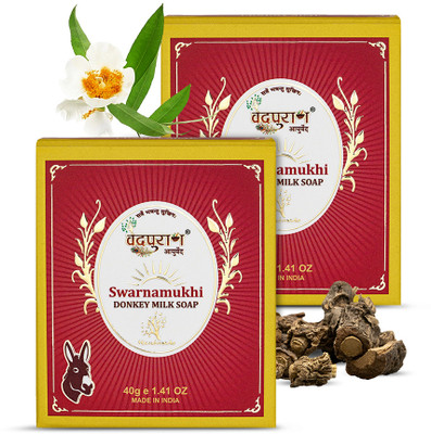 VEDPURAN Luxury Donkey Milk Soap | Handmade Body & Face Cleanser | Safe for Kids(2 x 40 g)