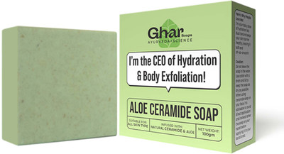 GharSoaps Natural ceramide with Aloevera | For Hydration, Deeply Nourishes|(100 g)