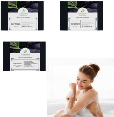 Dr. NAvadiya Activated Charcoal Soap Men & Women (pack 3)(3 x 100 g)