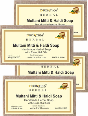 drontika Handmade Herbal Soap Combo Natural Soap Gift Set, Enriched (Pack of 4)(4 x 125 g)