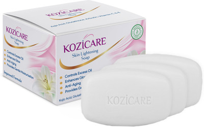 Kozicare Skin Lightening Soap with Kojic Acid & Arbutin(3 x 75 g)