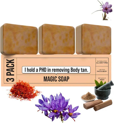 VIVAGLO Soap magic soap ghr soap detan | soaps magic body wash | kojic acid soap face 33(3 x 100 g)