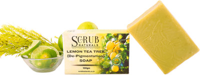 SCRUB NATURALS Lemon Tea Tree Soap | Anti Ageing|D Pigmentation| Refreshing Natural & Handmade(100 g)