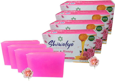 shiwalya HANDMADE ROSE HONEY SOAP !! WITH PURE OIL /ALL SKIN TYPE !!(8 x 125 g)