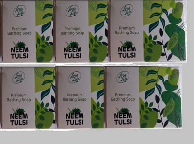 Longlife Premium Bathing soap Neem Tulsi 100gm Pack of 6(6 x 100 g)