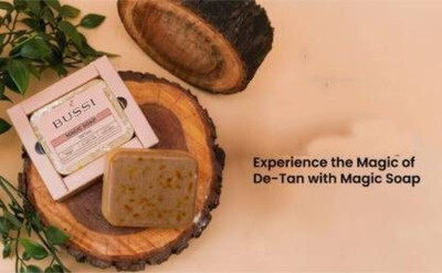 bussi Deep Glow Herbal Bath Bar – Pure Sandal & Saffron Pack of 1(100 g)