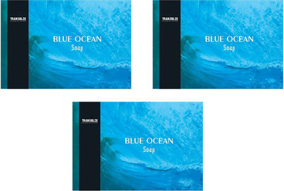 TRANSBLZE Blue Ocean Soap – Refreshing Oceanic Fragrance(3 x 100 g)