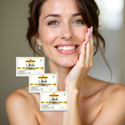 Utkrisht Goat Milk Face and Body Wash Soap Pack of 3(3 x 125 g)