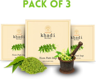 vagad's khadi Neem Patti Soap(3 x 100 g)