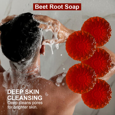 panthi Sesame Symphony Beet Root Bath Soap (100GM) (PACK OF 5)(5 x 100 g)