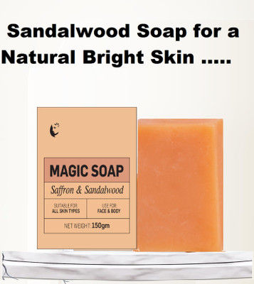 KAIASHA Wash Soap Bar all skin type and Sandalwood & Saffron Magic Soaps -NHAS-8133(150 g)