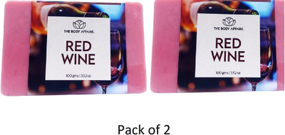 Forganik Handmade Soap by The Body Affaire 100 g (RED WINE SOAP) pack of 2(2 x 100 g)